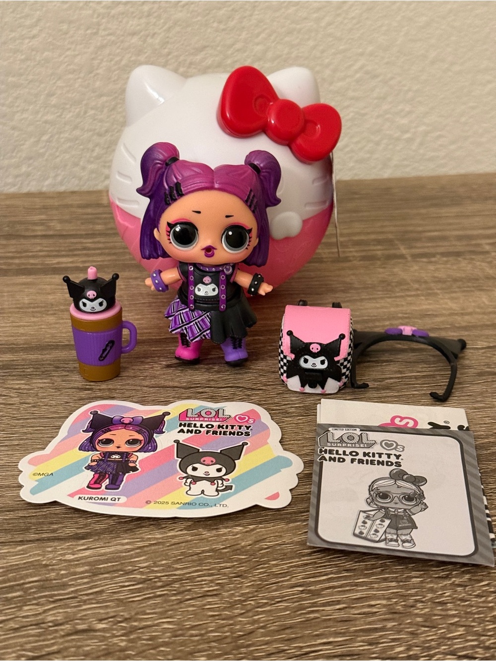 L.O.L Surprise! Loves Hello Kitty and Friends Doll KUROMI QT